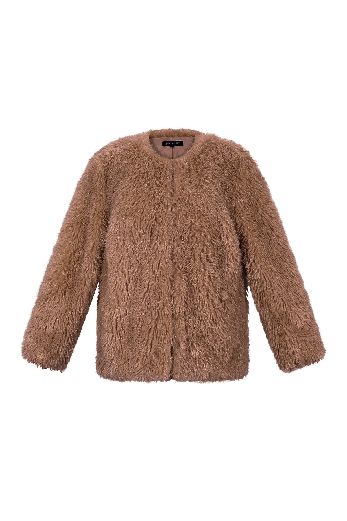 Vrouwen Herfst/Winter Geweven Polyestervezel Elegante Solide Kleur Jas