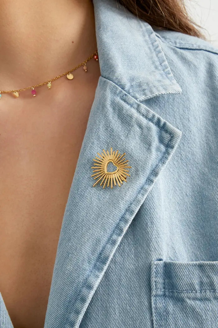 Sunny Hearth Brooch