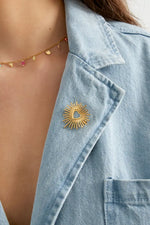 Sunny Hearth Brooch