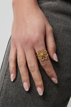 Ring happy flower - Goud kleur