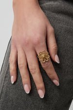 Ring happy flower - Goud kleur