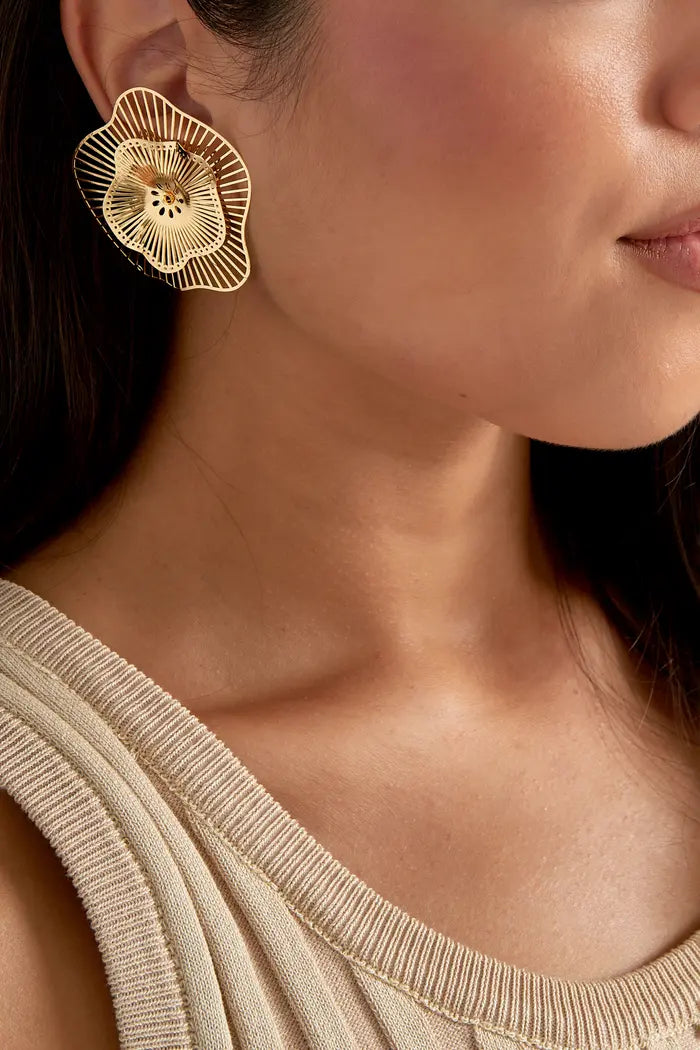 Sculpted Bloom Studs