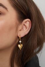 Pearl Heart Drop Earrings