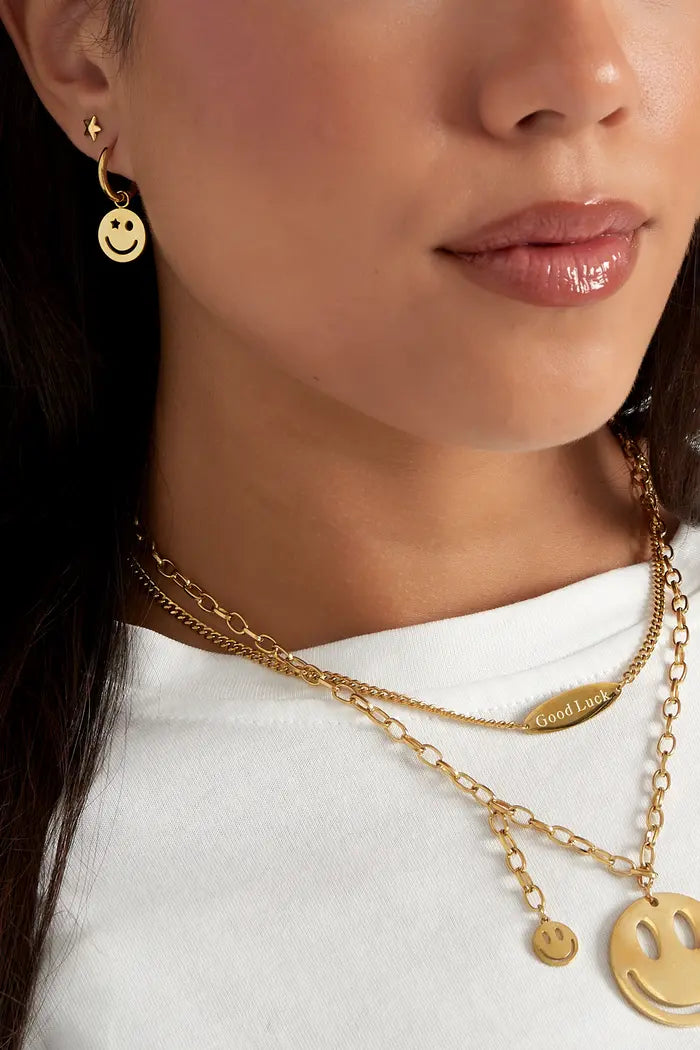 Smiley Charm Earrings