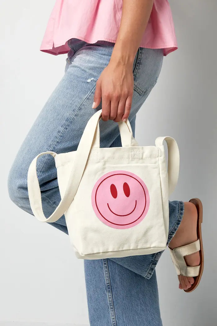 Smiley-Tasche aus Canvas