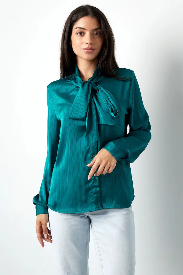 Silky Bow Blouse
