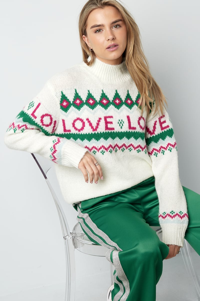 Love Sweater Weather trui - wit