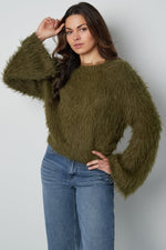 Fluffy finesse top - Burgundy
