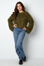 Fluffy finesse top - Burgundy