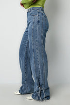 Jeans bossy bow - Blauw