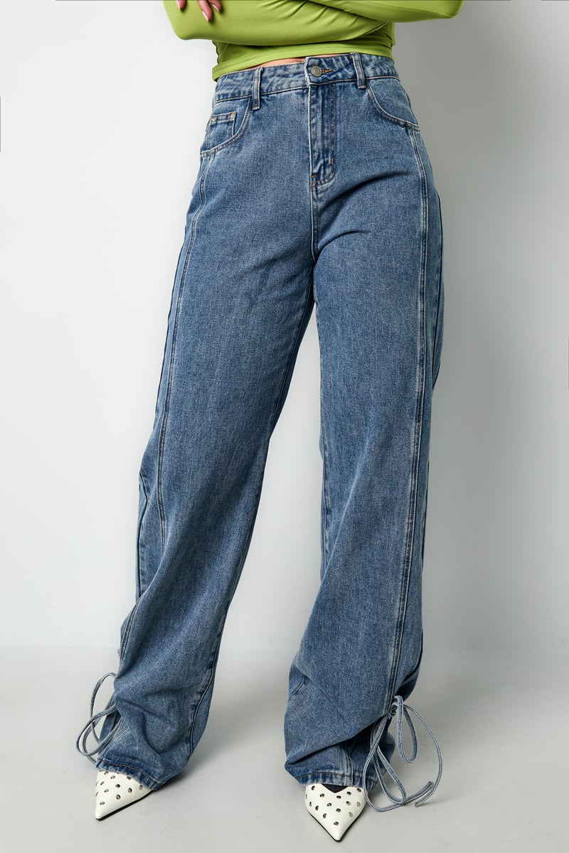 Jeans bossy bow - Blauw