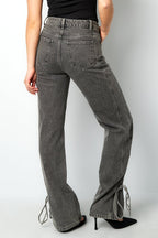Jeans bossy bow - Blauw