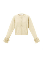Cardigan met franjemouwen