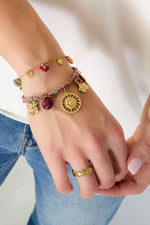 Armbanden met bedels van roestvrij staal, bloemen, casual, dagelijks, eenvoudig, serie, damessieraden