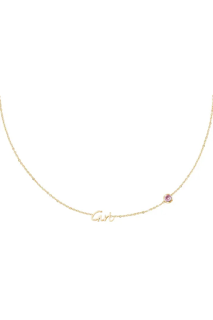 Girl Birthstone Necklace