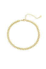 Enkelbandje bladeren Goud kleur Stainless Steel