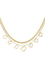 chunky heart ketting