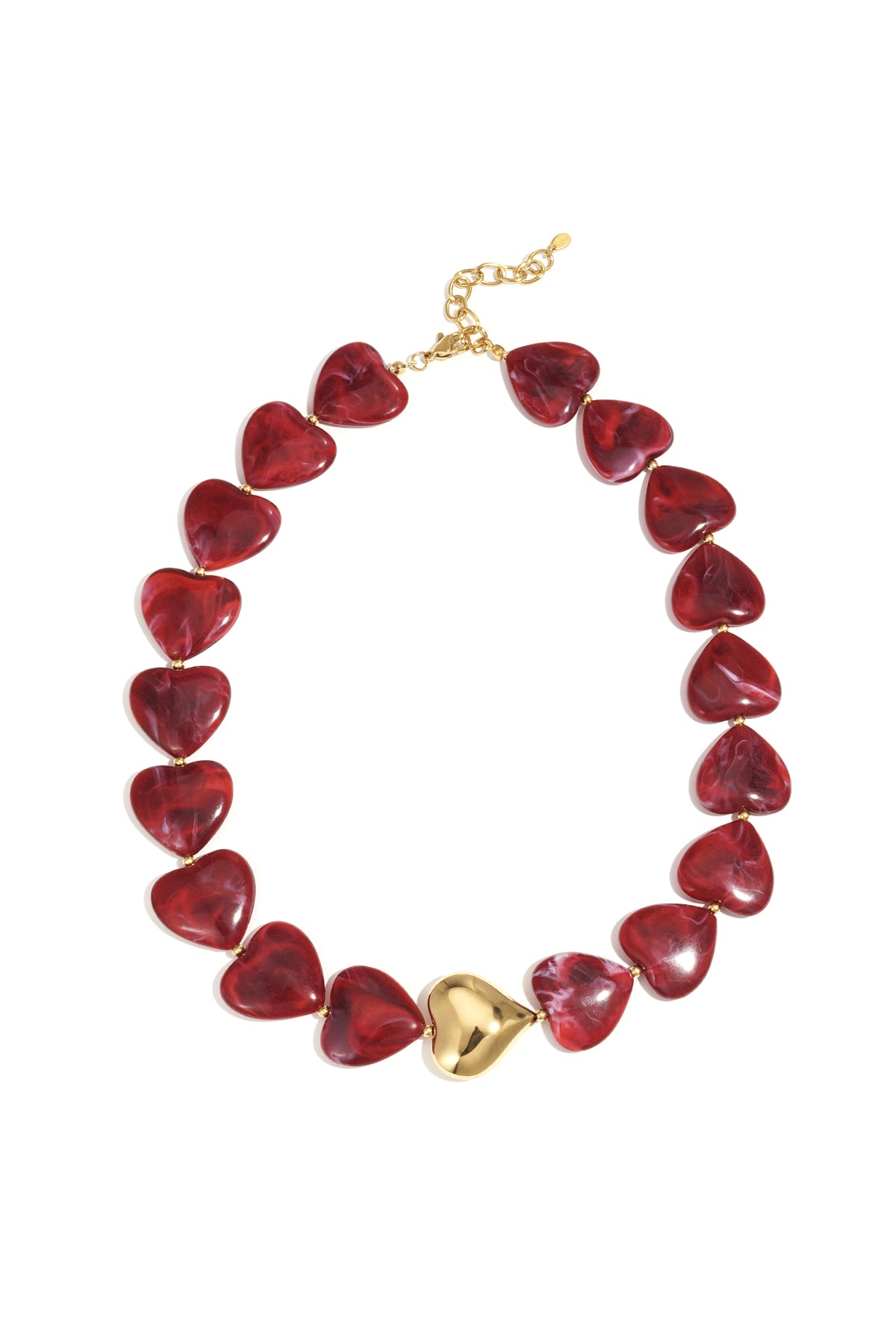 Acryl kralen kettingen hart retro dagelijkse klassieke serie dames sieraden