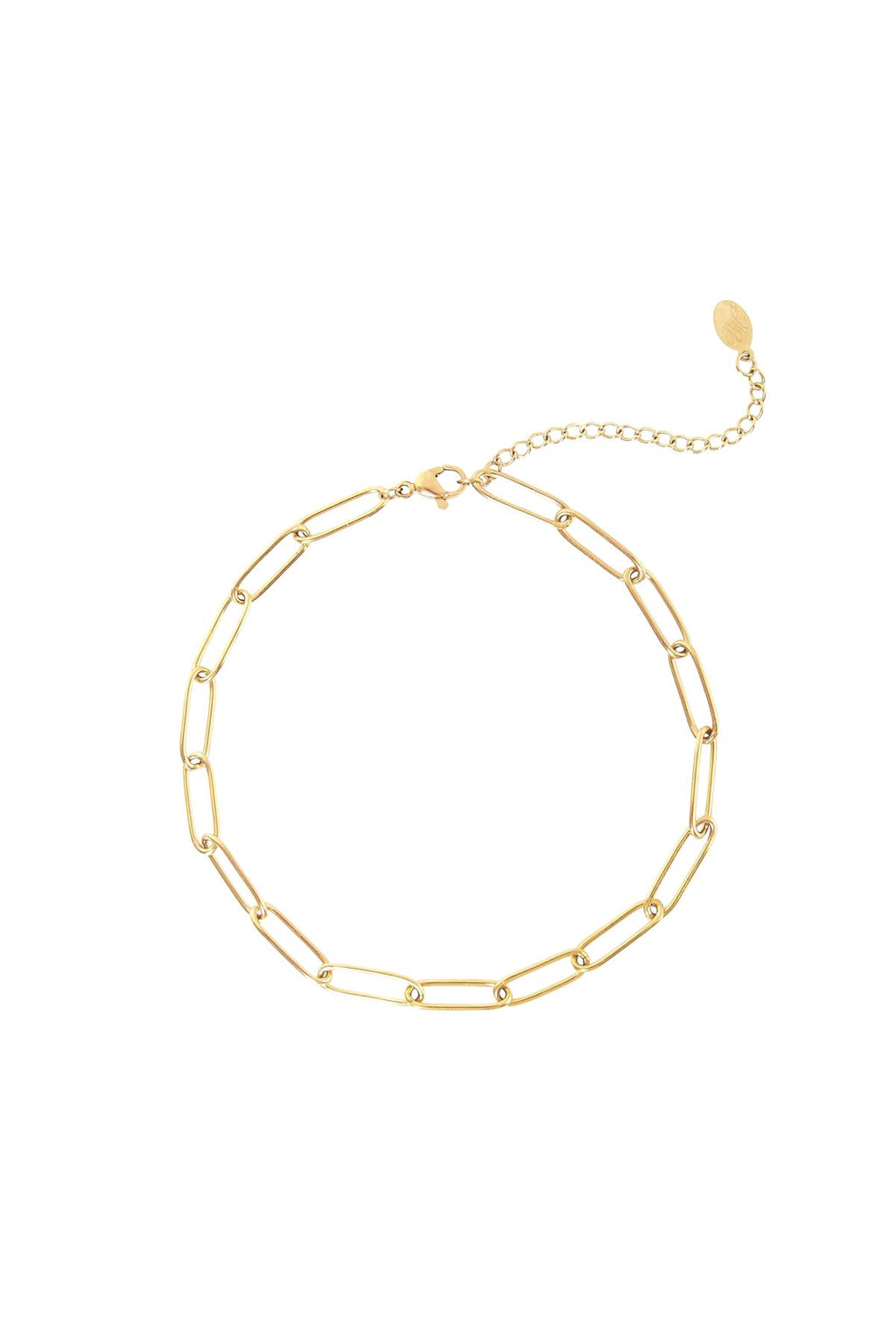 Enkelband Plain Chain Zilver Stainless Steel
