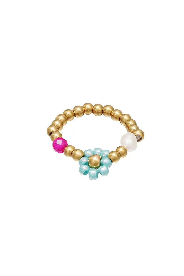 FlowerBead Toe Ring