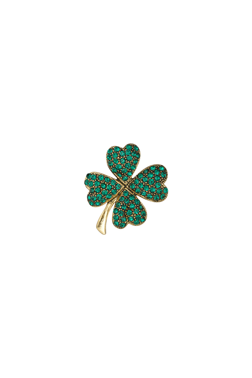 Broche klavertje vier - groen
