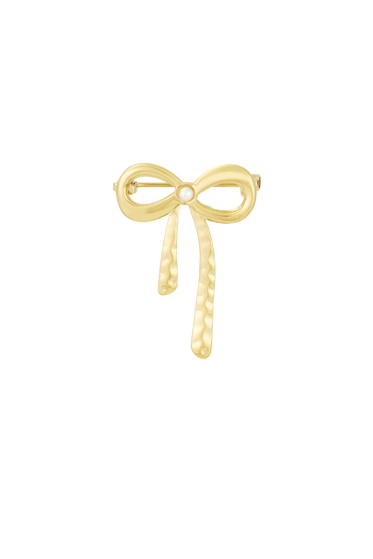 broche pearl bow