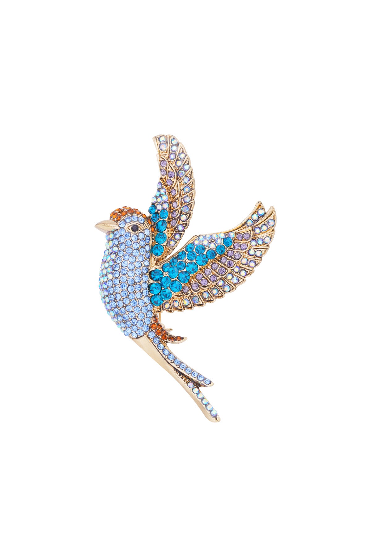 Colorful wings broche