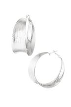 Sculpted Wide Hoop Earrings