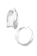 Sculpted Wide Hoop Earrings