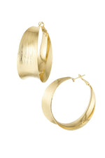 Sculpted Wide Hoop Earrings