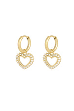 diamant hart oorbellen