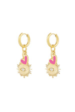 Charm Heart Drop Earrings