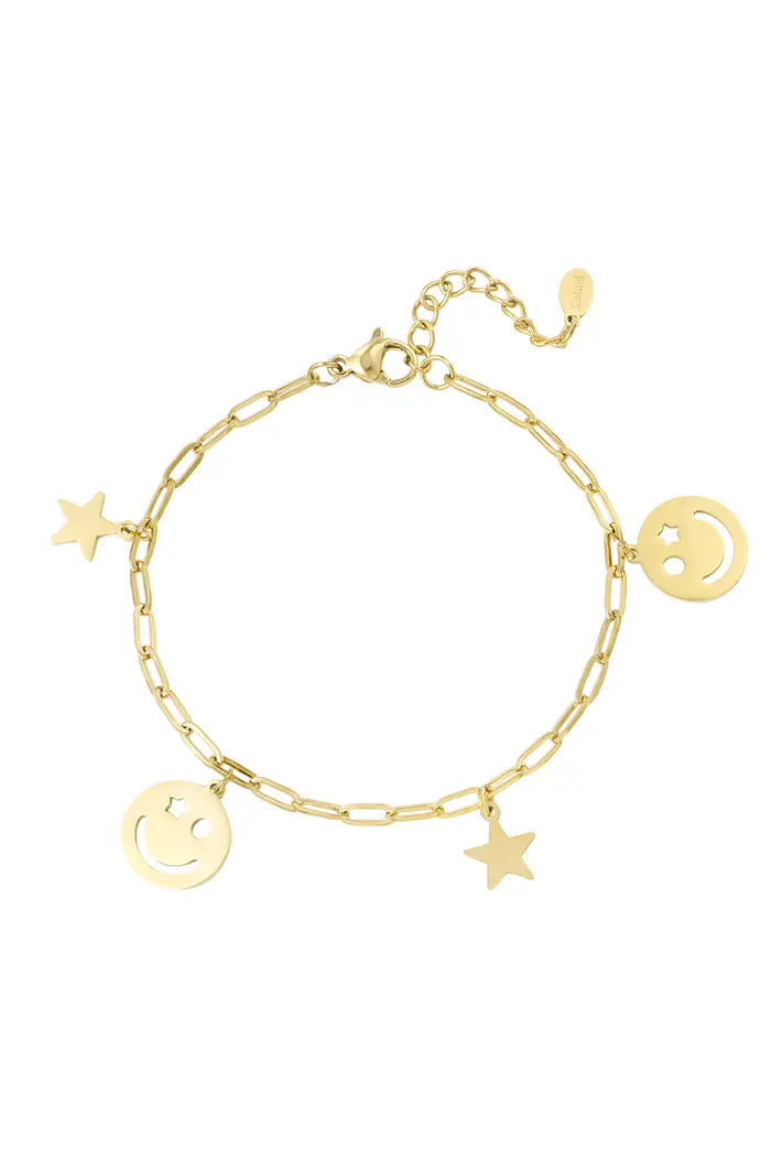 Smiley-Charm-Armband