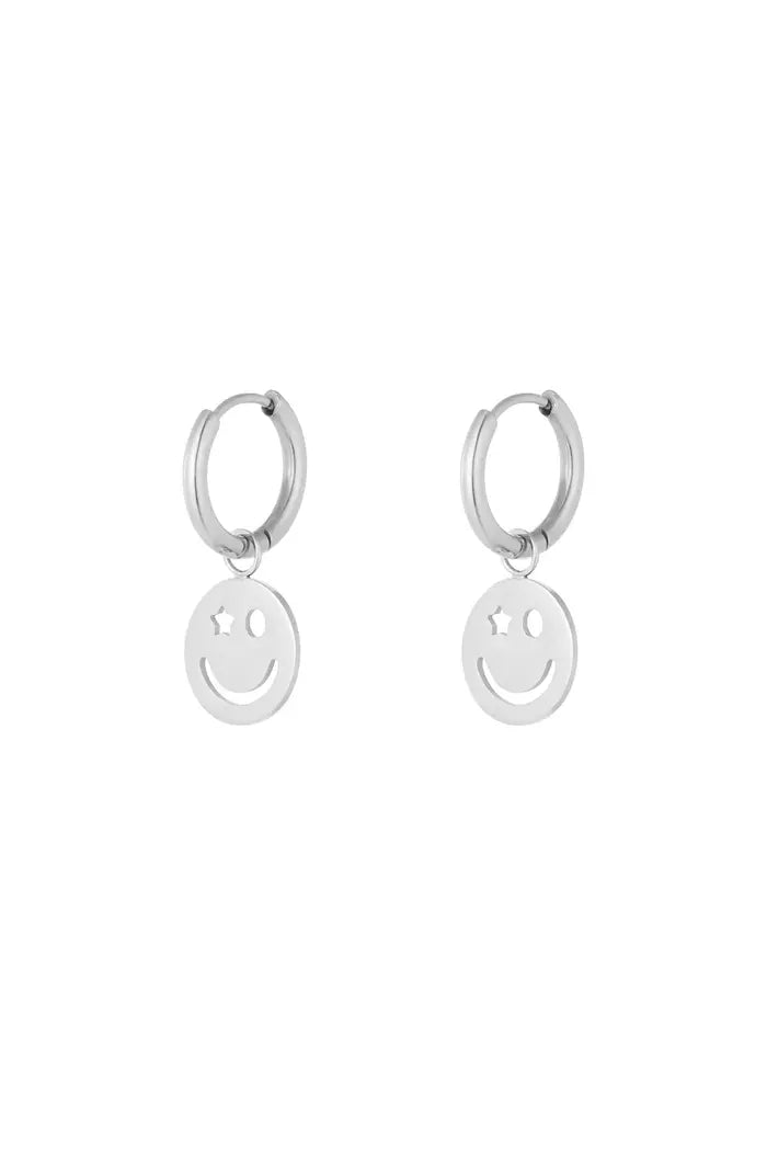Smiley Charm Earrings