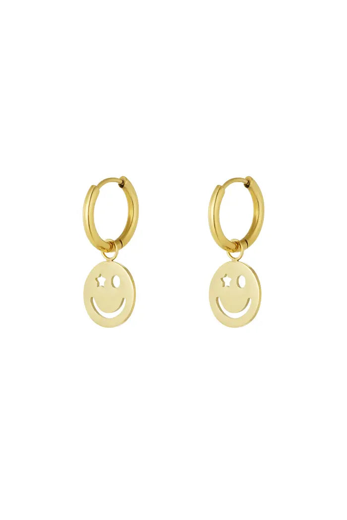 Smiley Charm Earrings