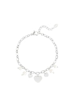 hearts & pearls armband