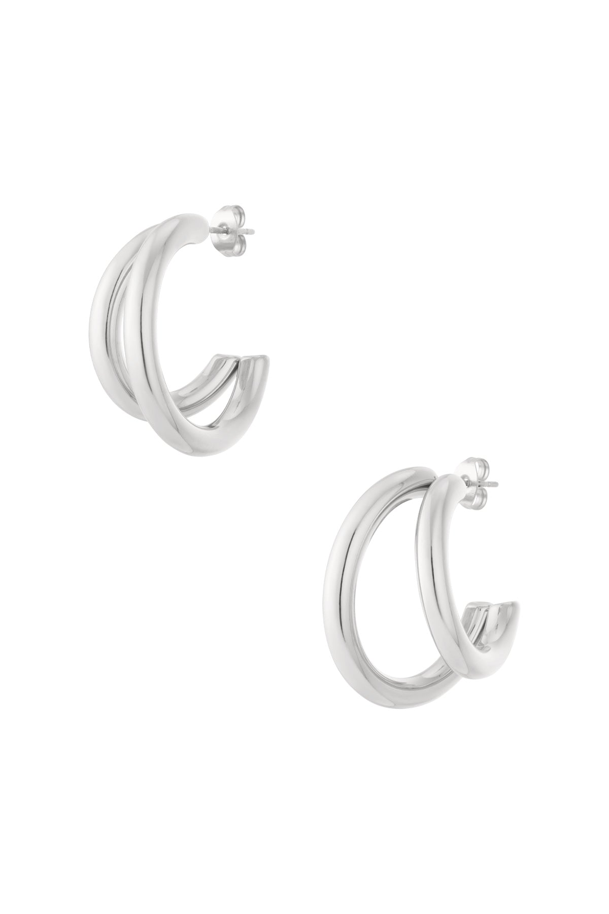 Small double hoop earrings