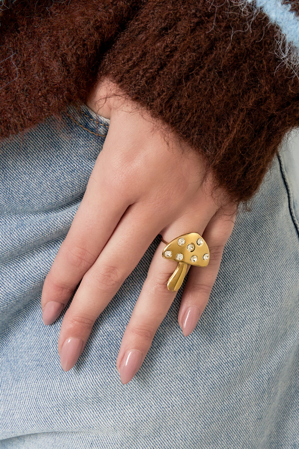 Roestvrijstalen statementringen, planten, casual, dagelijks, eenvoudige serie, damessieraden