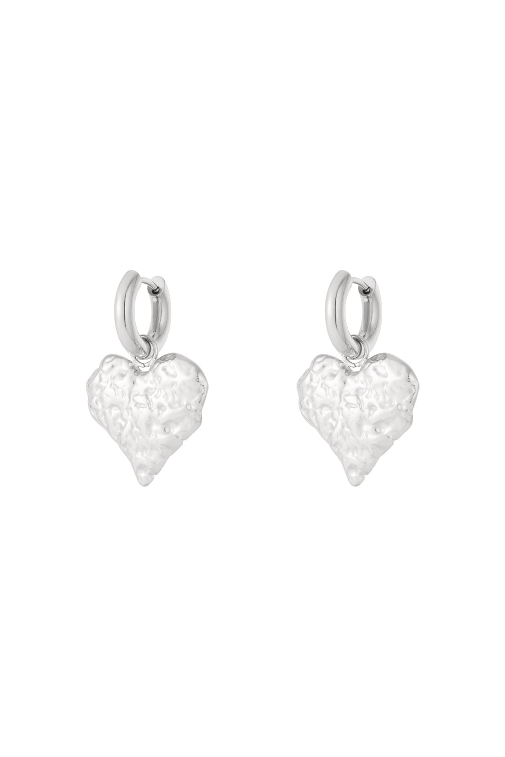 Textured Hearts oorbellen