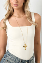 Roestvrijstalen hangerkettingen Cross Casual Daily Simple Series Damessieraden