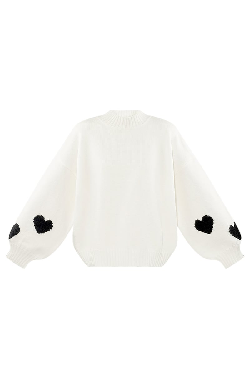 Comfort Heart Knit trui - fuchsia