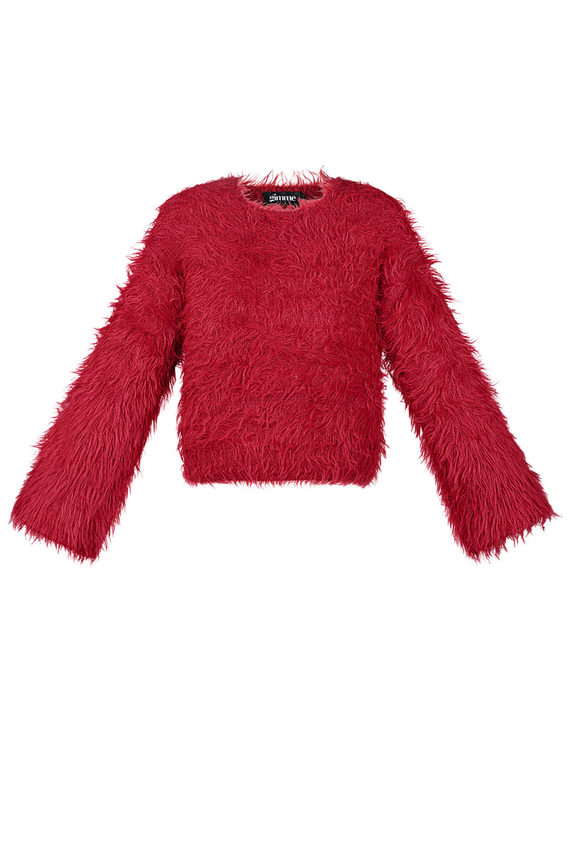 Fluffy finesse top - Burgundy
