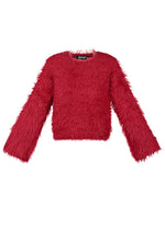 Fluffy finesse top - Burgundy
