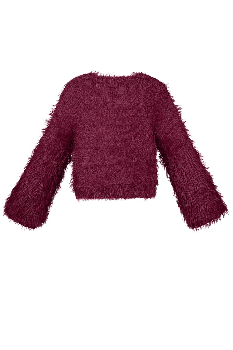 Fluffy finesse top - Burgundy