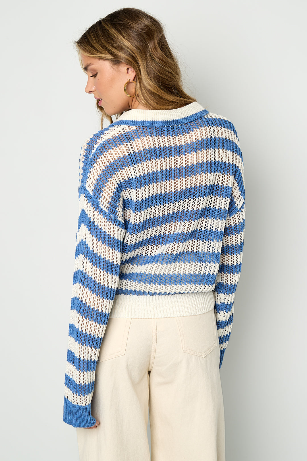 Liora Stripe Knit – Casual knitted top with a modern stripe design