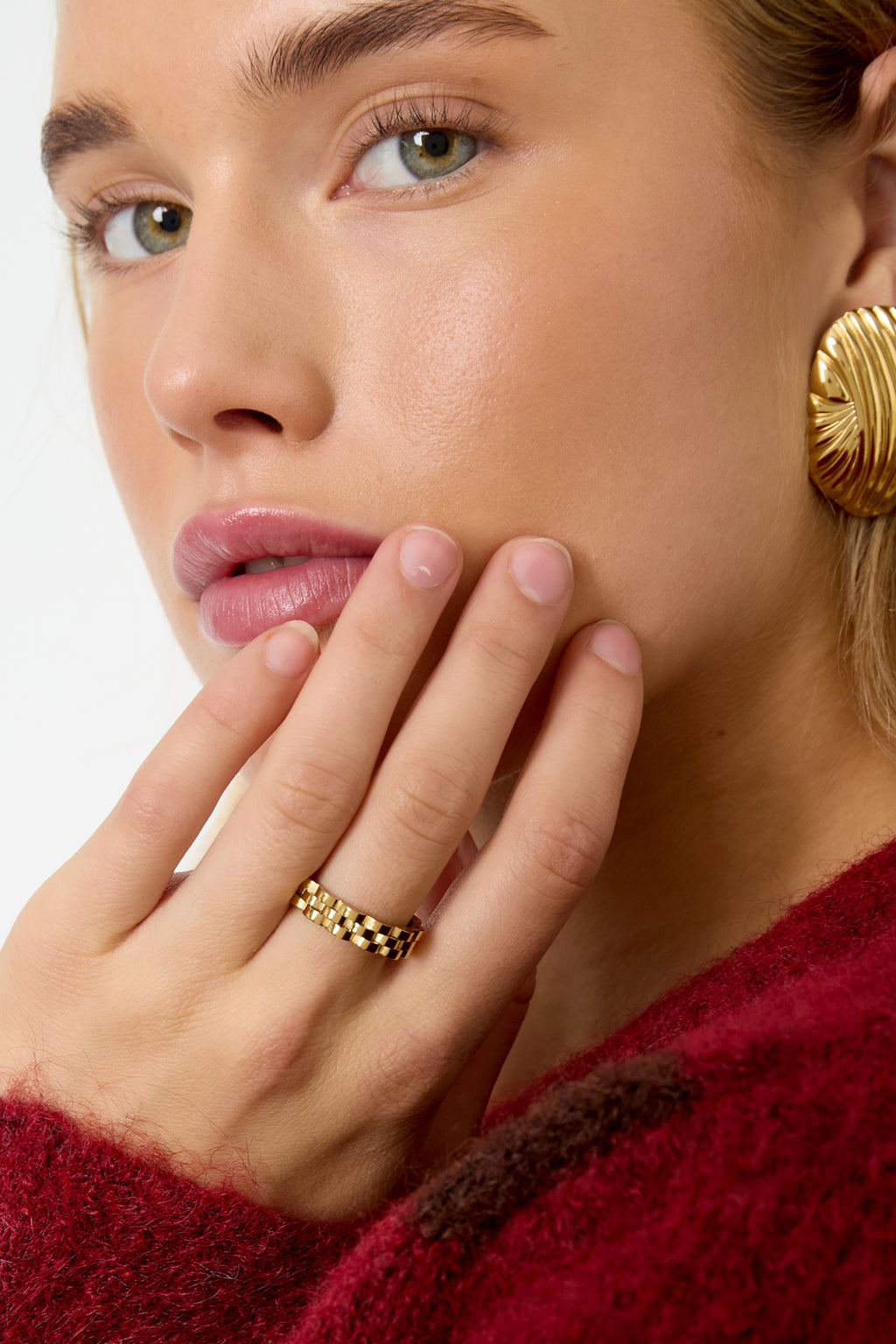 Roestvrijstalen minimalistische ringen onregelmatige vorm Eenvoudig dagelijks Eenvoudige serie Dames sieraden