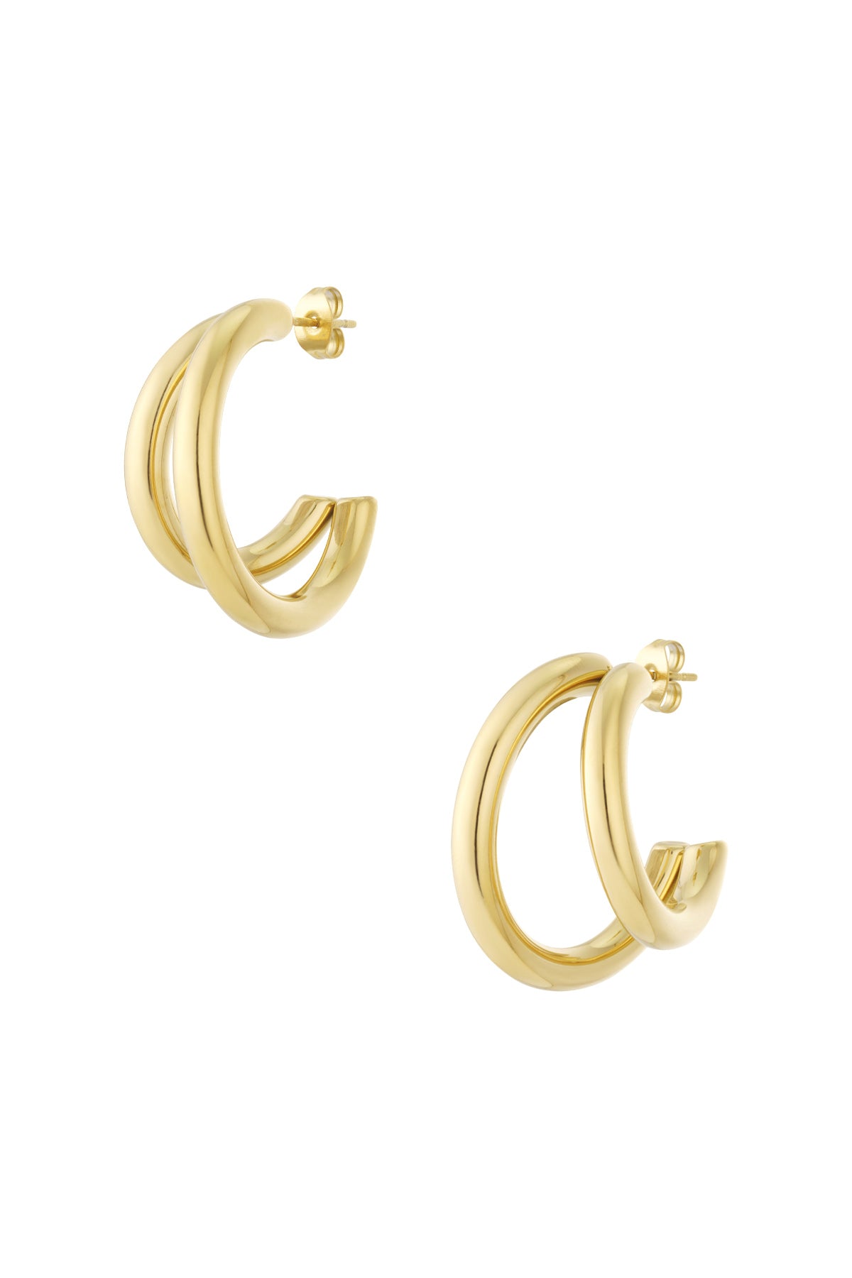 Small double hoop earrings