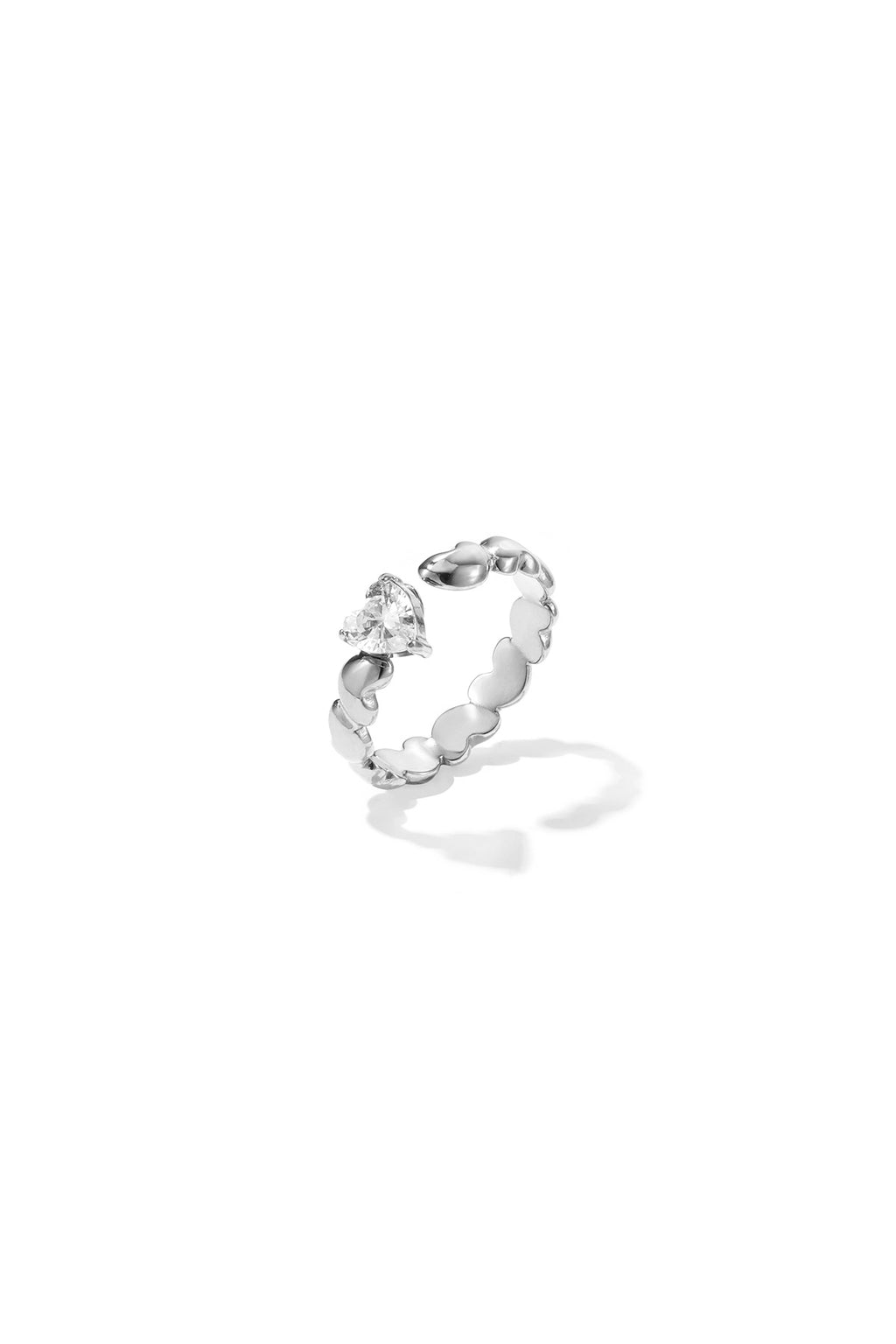 Ring met wisselende harten en zirkonia