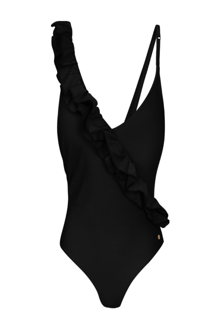Ruffle V-Neck Swimsuit