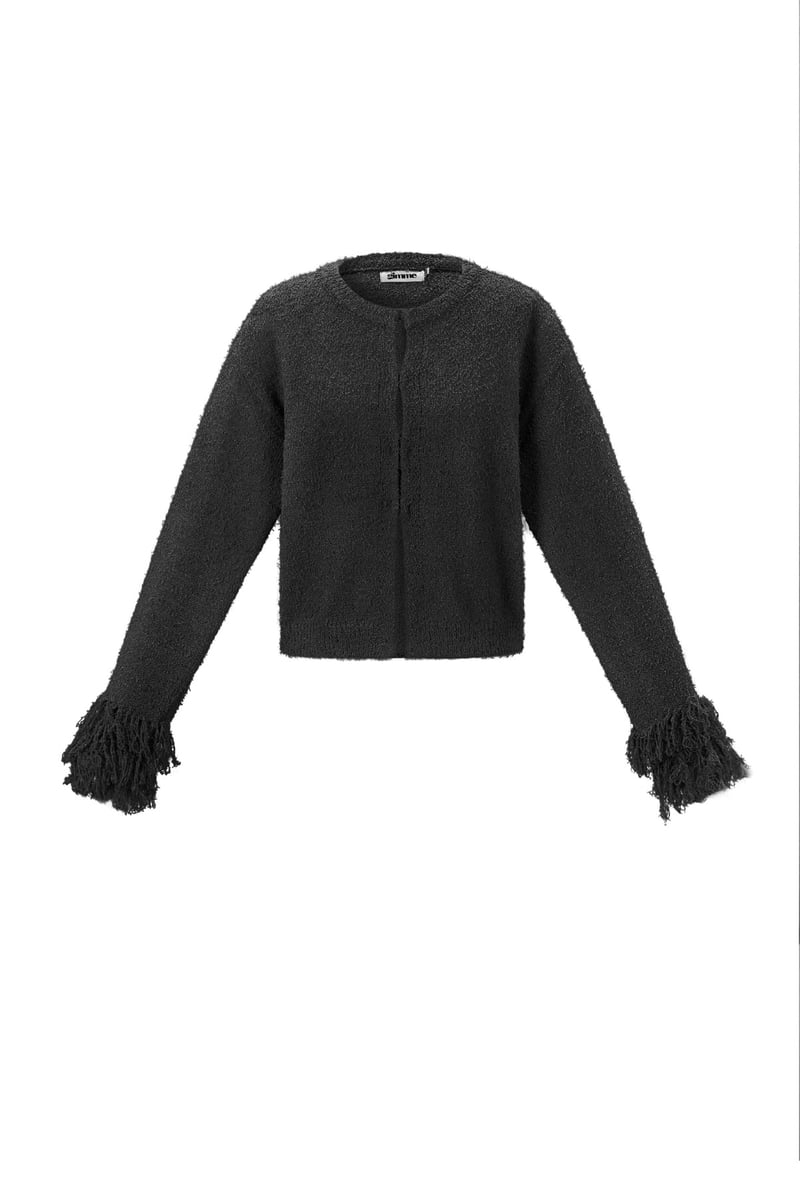 Cardigan met franjemouwen
